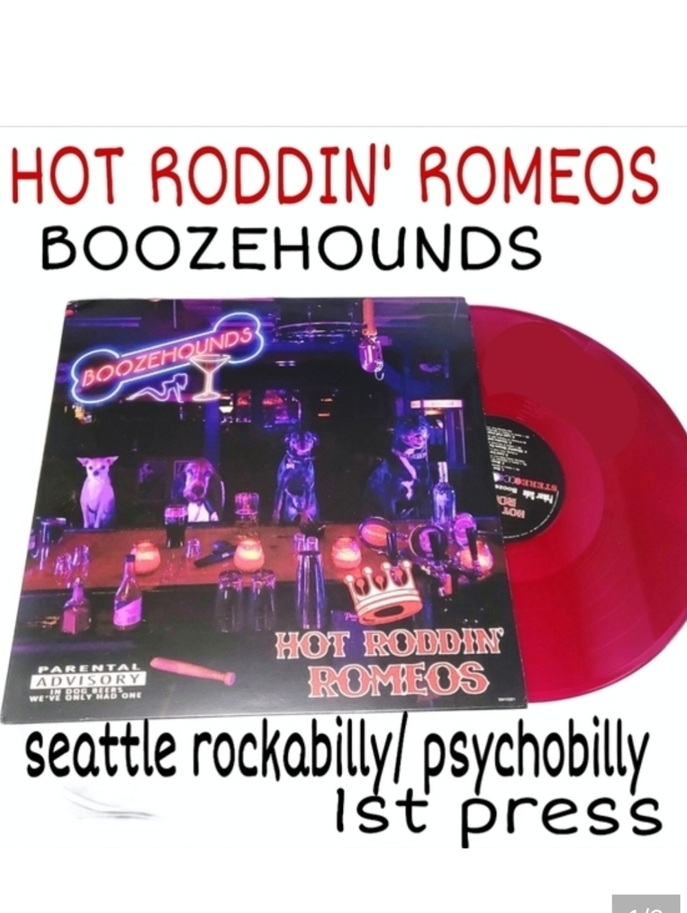 RareHot Roddin' Romeos Boozehounds 1st Press Rockabilly Psychobilly Seattle Viny